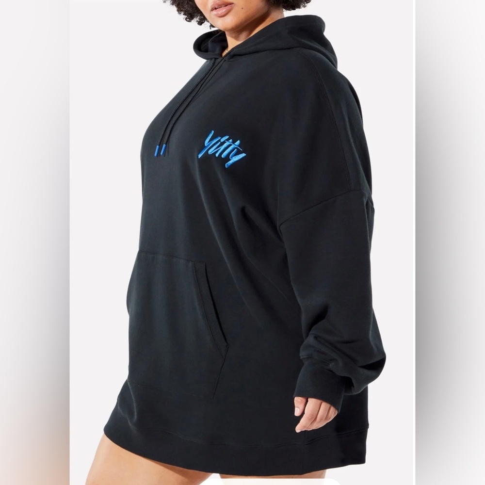 Yitty Oversized Hoodie Major Label Lizzo Hooded Sweatshirt Black Size XL